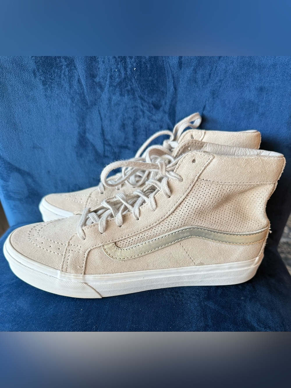 Vans Women's High-Top Suede Sneakers in Beige